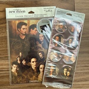 New Retired 2010 Hallmark Twilight New Moon Sticker & Locker Decal Lot (2) ✨🌙